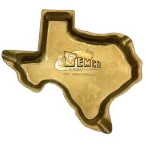 1956 TEMCO Aircraft Corp. 10th Anniversary Gold Color Aluminum Texas HTF Rare